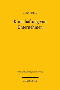 Abbildung von: Klimahaftung von Unternehmen - Mohr Siebeck