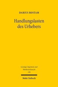 Bild: Handlungslasten des Urhebers - Mohr Siebeck