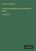 Cover: A True Interpretation of the Witch of Endor - Antigonos Verlag