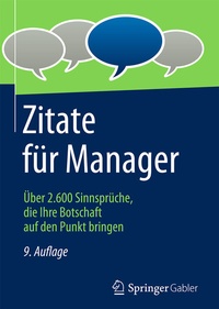Abbildung von: Zitate für Manager - Springer Gabler