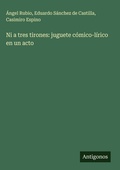 Cover: Ni a tres tirones - Antigonos Verlag