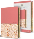 Cover: KJV Holy Bible, Large Print Handy Size format, 2 Piece Pink Floral Leathersoft with Ribbon Marker, Red Letter - Origin