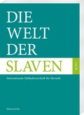 Abbildung von: Die Welt der Slaven 70,2 (2025) - Harrassowitz Verlag