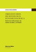 Cover: Tres estudios de sociolog&iacute;a fenomenol&oacute;gica - Editorial Biblos