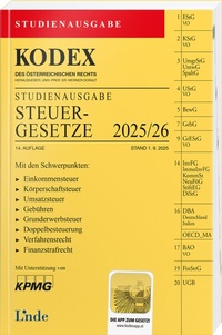 Abbildung von: KODEX Studienausgabe Steuergesetze 2025/26 - Linde