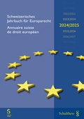 Cover: Schweizerisches Jahrbuch f&uuml;r Europarecht / Annuaire suisse de droit europ&eacute;en 2024/2025 - Schulthess Juristische Medien