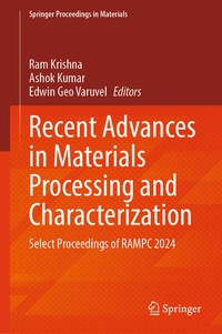 Enlarge image Cover: Recent Advances in Materials Processing and Characterization - Springer