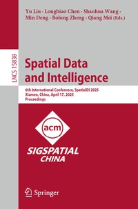 Enlarge image Cover: Spatial Data and Intelligence - Springer