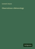 Cover: Observations n Meteorology - Antigonos Verlag