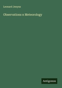 Enlarge image Cover: Observations n Meteorology - Antigonos Verlag