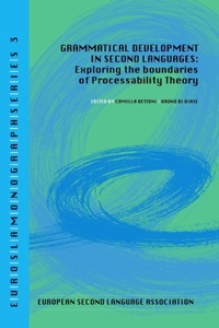 Abbildung von: Grammatical development in second languages. Exploring the boundaries of Processability Theory - Lulu.com