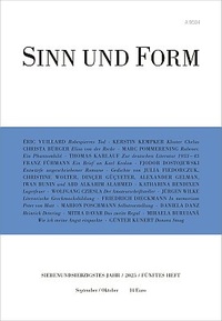 Enlarge image Cover: Sinn und Form 5/2025 - SINN und FORM
