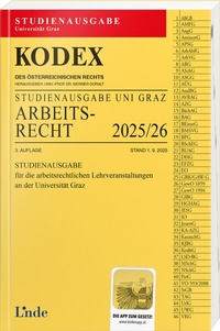 Abbildung von: KODEX Studienausgabe Arbeitsrecht Graz 2025/26 - Linde