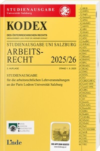 Abbildung von: KODEX Studienausgabe Arbeitsrecht Salzburg 2025/26 - Linde