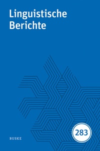 Abbildung von: Linguistische Berichte Heft 283 - Buske, H