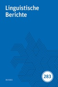 Cover: Linguistische Berichte Heft 283 - Buske, H