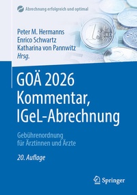 Abbildung von: GOÄ 2026 Kommentar, IGeL-Abrechnung - Springer
