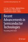 Cover: Recent Advancements in Semiconductor Technologies - Springer