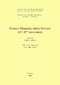 Cover: Family Memoirs from Venice (15th-17th Centuries) - Viella