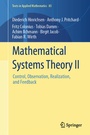 Cover: Mathematical Systems Theory II - Springer