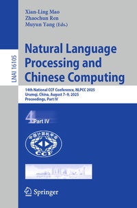 Enlarge image Cover: Natural Language Processing and Chinese Computing - Springer