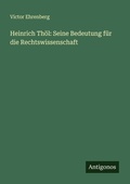 Cover: Heinrich Thoel - Antigonos Verlag