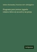 Cover: Programa para yernos - Antigonos Verlag