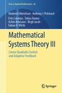 Cover: Mathematical Systems Theory III - Springer
