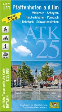Abbildung von: ATK25-L11 Pfaffenhofen a.d.Ilm (Amtliche Topographische Karte 1:25000) - Landesamt für Digitalisierung, Breitband und Vermessung, Bayern