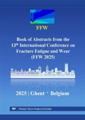 Cover: Book of Abstracts from the 13th International Conference on Fracture Fatigue and Wear (FFW 2025) - Trans Tech Publications Ltd