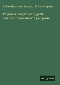 Enlarge image Cover: Programa para yernos - Antigonos Verlag