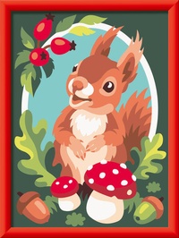 Bild vergrößern Bild: CreArt, Malen nach Zahlen mit Gips gießen - Liebes Eichhörnchen - Ravensburger