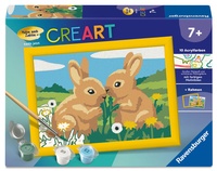 Bild vergrößern Bild: CreArt, Malen nach Zahlen Kinder - Hasenfreunde - Ravensburger