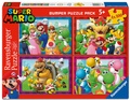 Cover: Kinderpuzzle 4x100 Teile - Nintendo Super Mario - Zeit f&uuml;r Mario! - Ravensburger