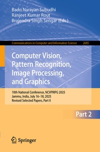 Enlarge image Cover: Computer Vision, Pattern Recognition, Image Processing, and Graphics - Springer
