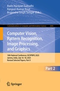 Cover: Computer Vision, Pattern Recognition, Image Processing, and Graphics - Springer