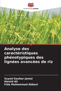 Cover: Analyse des caracteristiques phenotypiques des lignees avancees de riz - Editions Notre Savoir