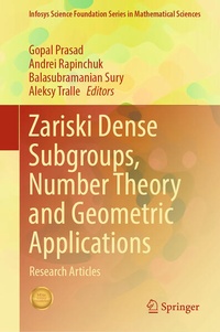 Enlarge image Cover: Zariski Dense Subgroups, Number Theory and Geometric Applications - Springer