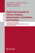 Cover: Digital Hermeneutics II: Sources, Analysis, Interpretation, Annotation, and Curation - Springer