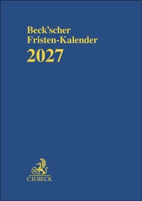 Abbildung von: Beck'scher Fristen-Kalender 2027 - C.H.BECK
