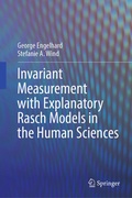 Cover: Invariant Measurement with Explanatory Rasch Models in the Human Sciences - Springer