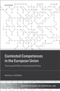 Cover: Contested Competences in the European Union - Oxford University Press