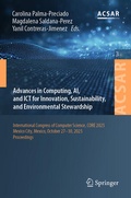 Cover: Advances in Computing, AI, and ICT for Innovation, Sustainability, and Environmental Stewardship - Springer