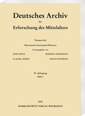 Cover: Deutsches Archiv f&uuml;r Erforschung des Mittelalters 81 (2025)1 - Harrassowitz Verlag