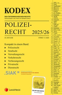 Abbildung von: KODEX Polizeirecht 2025/26 - inkl. App - LexisNexis ARD ORAC