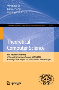 Enlarge image Cover: Theoretical Computer Science - Springer