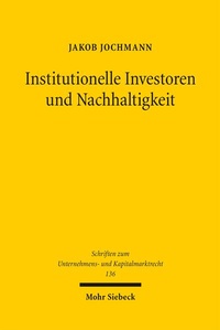 Bild: Institutionelle Investoren und Nachhaltigkeit - Mohr Siebeck