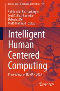 Enlarge image Cover: Intelligent Human Centered Computing - Springer