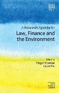 Cover: A Research Agenda for Law, Finance and the Environment - Edward Elgar Publishing
