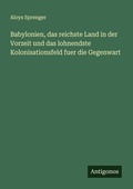 Cover: Babylonien, das reichste Land in der Vorzeit und das lohnendste Kolonisationsfeld fuer die Gegenwart - Antigonos Verlag